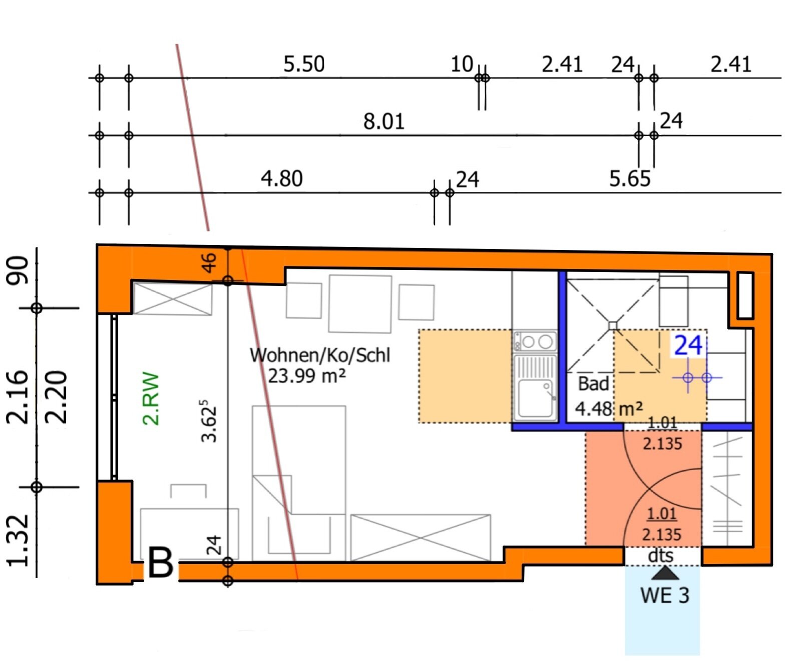 Terrassenwohnung zum Kauf provisionsfrei 238.000 € 1 Zimmer 33,6 m²<br/>Wohnfläche EG<br/>Geschoss Alt-Endenich Bonn 53121