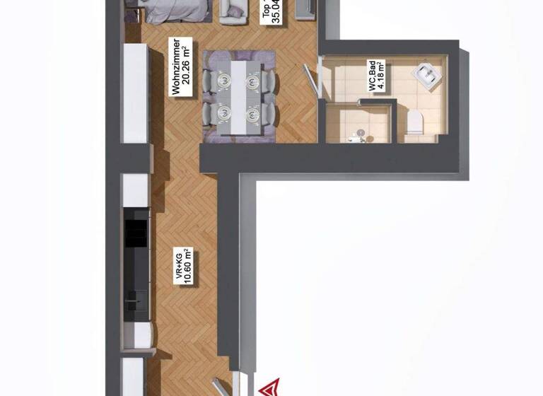 Studio zum Kauf 219.000 € 1 Zimmer 35 m² 2. Geschoss Wien 1160