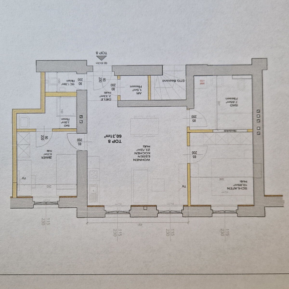 Wohnung zur Miete 540 € 3 Zimmer 60,2 m²<br/>Wohnfläche 1.<br/>Geschoss Steyr Steyr 4400