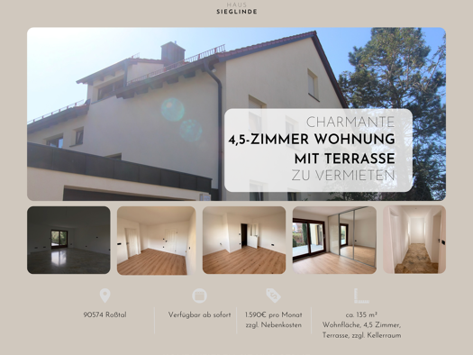 Wohnung zur Miete 1.590 € 4,5 Zimmer 135 m² Geschoss EG/3 frei ab sofort Roßtal 90574