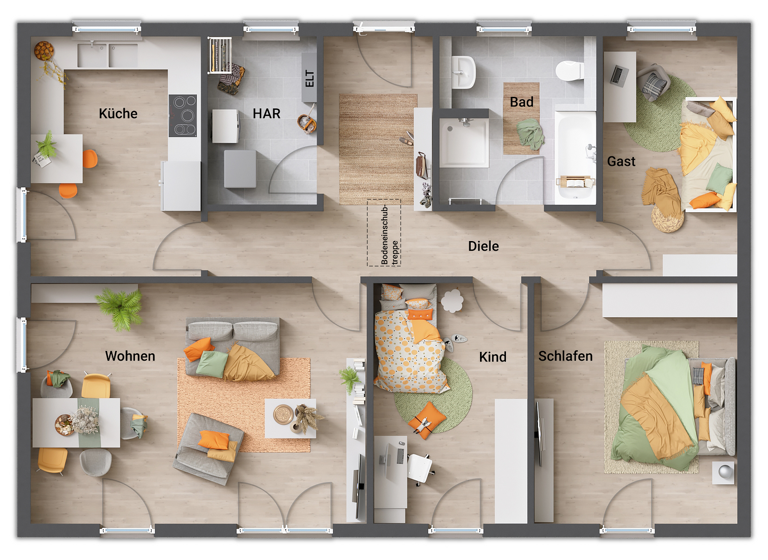 Haus zum Kauf provisionsfrei 266.980 € 4 Zimmer 110 m² Oberickelsheim 97258