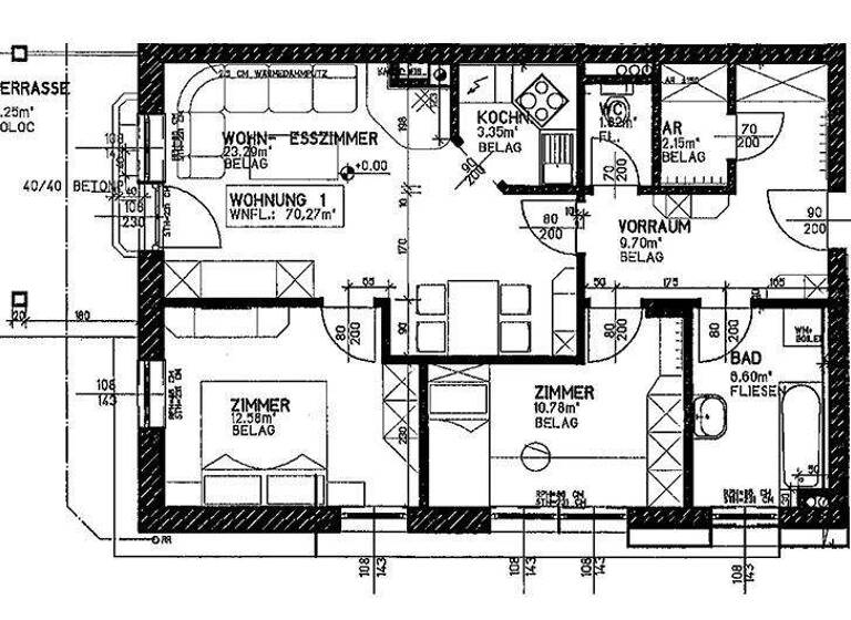 Wohnung zur Miete 718 € 70,3 m² Windhagerstraße 6/1 Schweiggers 3931