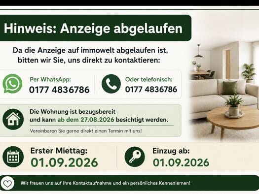 Wohnung zur Miete 1.045 € 3 Zimmer 72 m² Geschoss 2/2 frei ab 01.09.2026 Ossietzkyring 44 Mühlenberg Ricklingen 30457