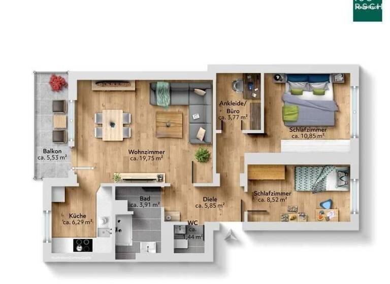 Wohnung zum Kauf 209.000 € 3 Zimmer 67 m² 4. Geschoss Metzingen 72555