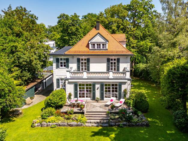 Villa zum Kauf provisionsfrei 8.800.000 € 9 Zimmer 355 m² 1.630 m² Grundstück frei ab sofort Thalk.Obersendl.-Forsten-Fürstenr.-Solln München 81479