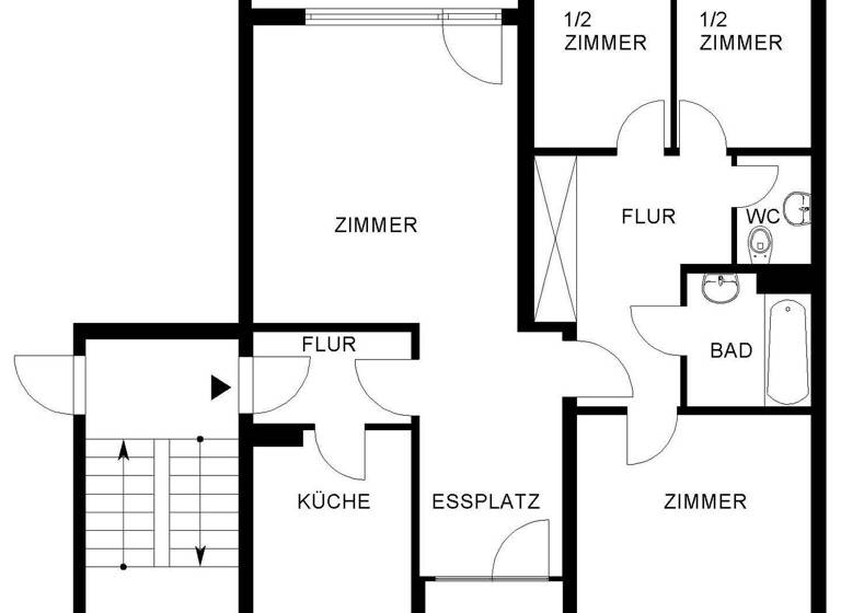 Wohnung zur Miete 594 € 4 Zimmer 79,2 m² 3. Geschoss frei ab 01.03.2026 Eisenacher Str. 15 Westhagen Wolfsburg 38444