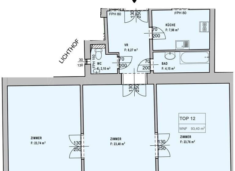 Wohnung zum Kauf 440.000 € 3 Zimmer 94,9 m² Wien 1030