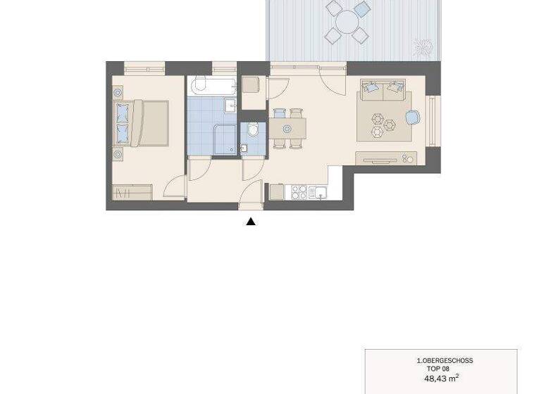 Wohnung zum Kauf - Erstbezug provisionsfrei 289.000 € 2 Zimmer 48,4 m² 1. Geschoss frei ab 01.07.2026 Jakomini Graz 8042