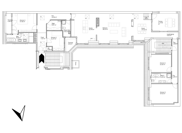 Penthouse zum Kauf 1.570.000 € 5 Zimmer 204 m² 5. Geschoss frei ab sofort Friedrichshain Berlin 10247