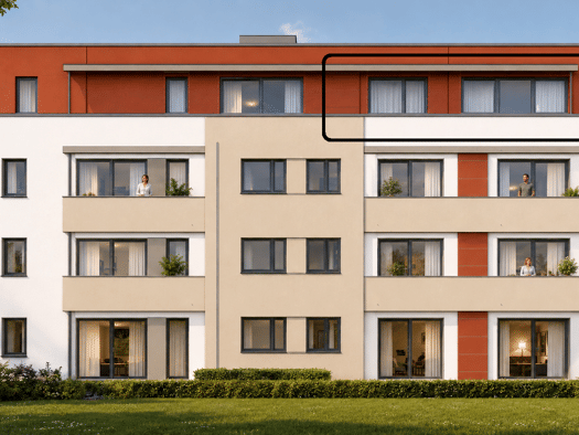 Penthouse zum Kauf - Neubau provisionsfrei 598.400 € 3 Zimmer 88 m² Geschoss 4/4 Karlsdorfer Straße 11 Bruchsal Bruchsal 76646