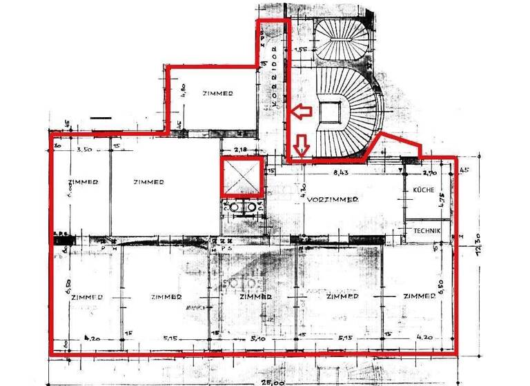 Bürofläche zur Miete provisionsfrei 9.923 € 8 Zimmer 303 m² Bürofläche Brucknerstraße Wien 1040