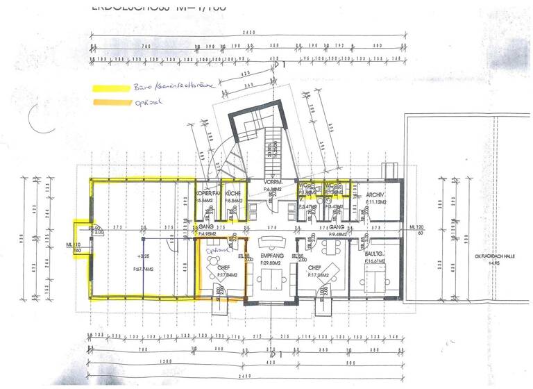 Büro zur Miete 70 m² Bürofläche Lendorf 9811