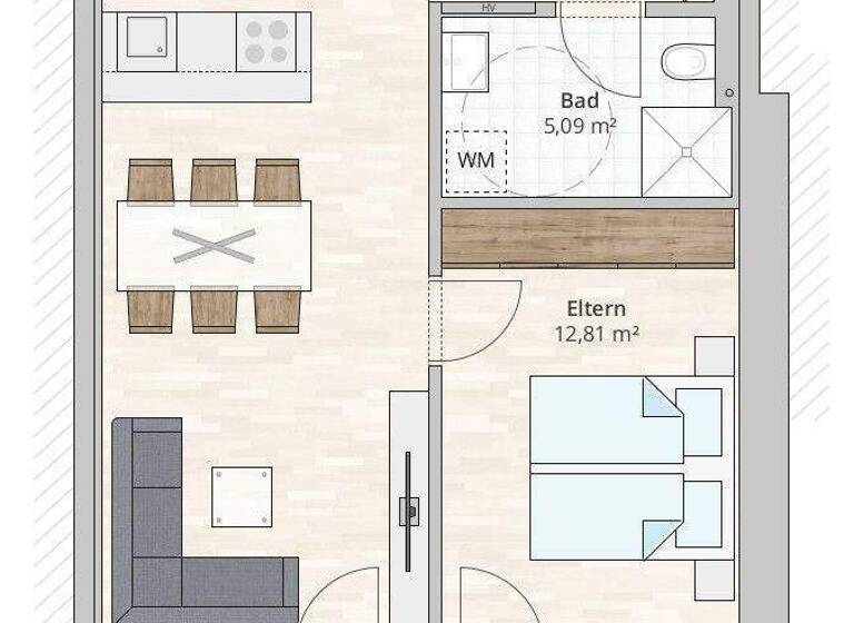 Terrassenwohnung zum Kauf - Erstbezug provisionsfrei 320.000 € 2 Zimmer 47,9 m² 1. Geschoss Baldebrechtgasse 1 Rankweil 6830