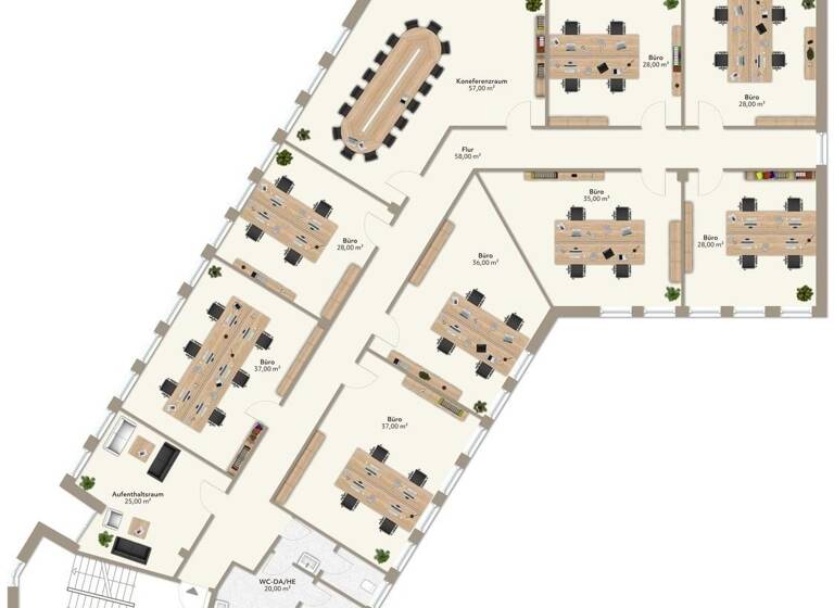 Bürogebäude zur Miete provisionsfrei 7,80 € 10 Zimmer Thietmarstraße 18 Neustädter Feld Magdeburg 39128