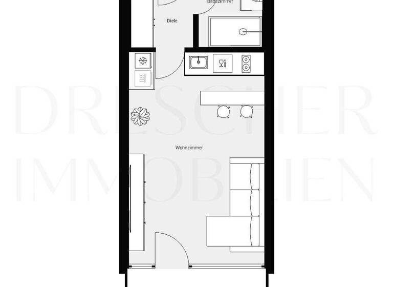 Studio zum Kauf 310.000 € 1 Zimmer 30,6 m² 2. Geschoss Thalk.Obersendl.-Forsten-Fürstenr.-Solln München 81379