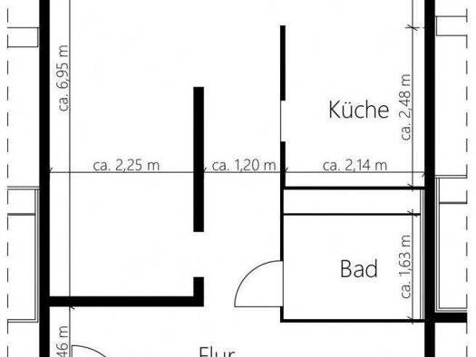 Wohnung zur Miete 359 € 1 Zimmer 51,3 m² EG Turower Straße 26 Sachsendorf Cottbus 03048
