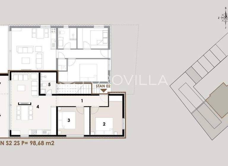Wohnung zum Kauf 473.300 € 2 Zimmer 99 m² Bibinje Bibinje 23205