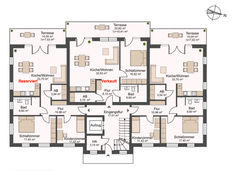 Wohnung zum Kauf provisionsfrei 334.850 € 3 Zimmer 90 m² Innenstadt Osterholz-Scharmbeck 27711