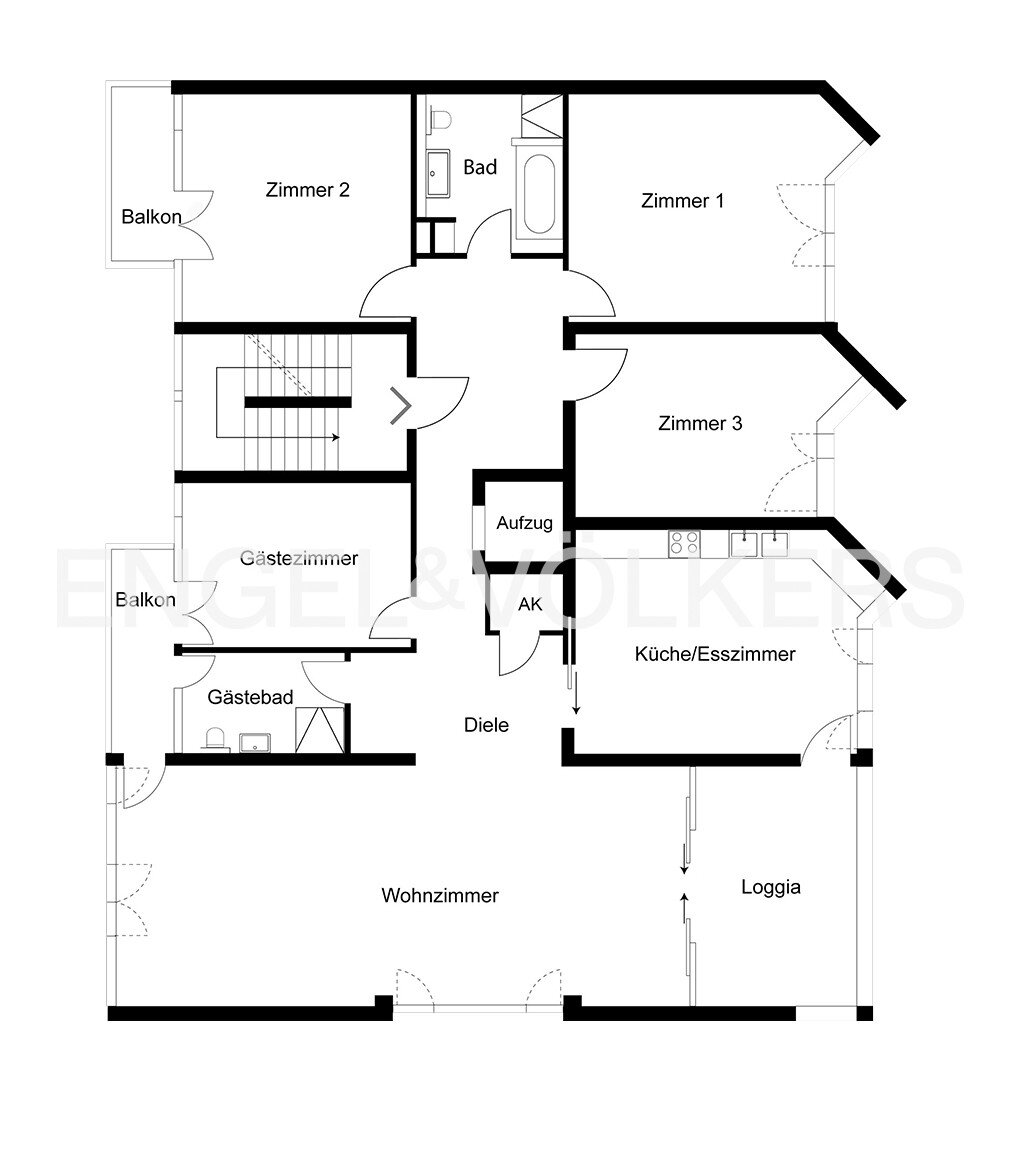 Wohnung zum Kauf 1.225.000 € 5 Zimmer 195 m²<br/>Wohnfläche 5.<br/>Geschoss Wilmersdorf Berlin 10717