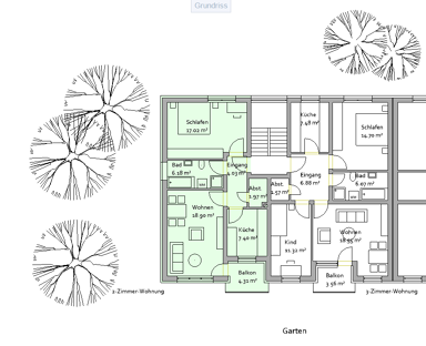 Wohnung zur Miete 700 € 2 Zimmer 56 m² 1. Geschoss frei ab 15.10.2024 Bonifaz-Huber-Str. 2 Burghausen Burghausen 84489