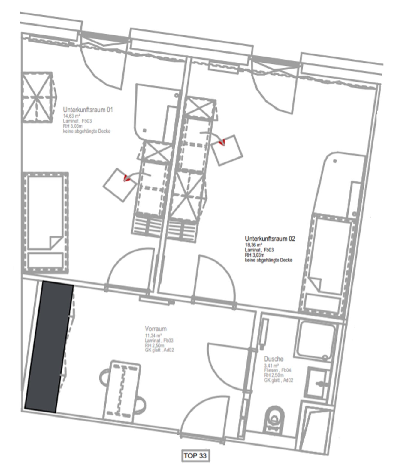 Wohnung zur Miete 511 € 2 Zimmer 47,7 m²<br/>Wohnfläche 1.<br/>Geschoss Wien 1210