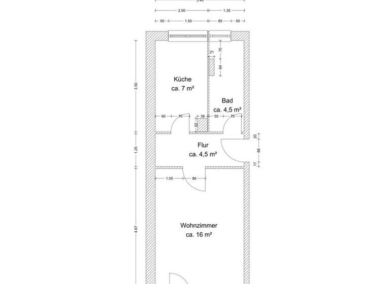 Wohnung zur Miete 230 € 1 Zimmer 34,1 m²<br/>Wohnfläche EG<br/>Geschoss Robert-Schulz-Ring 7 Prenzlau Prenzlau 17291