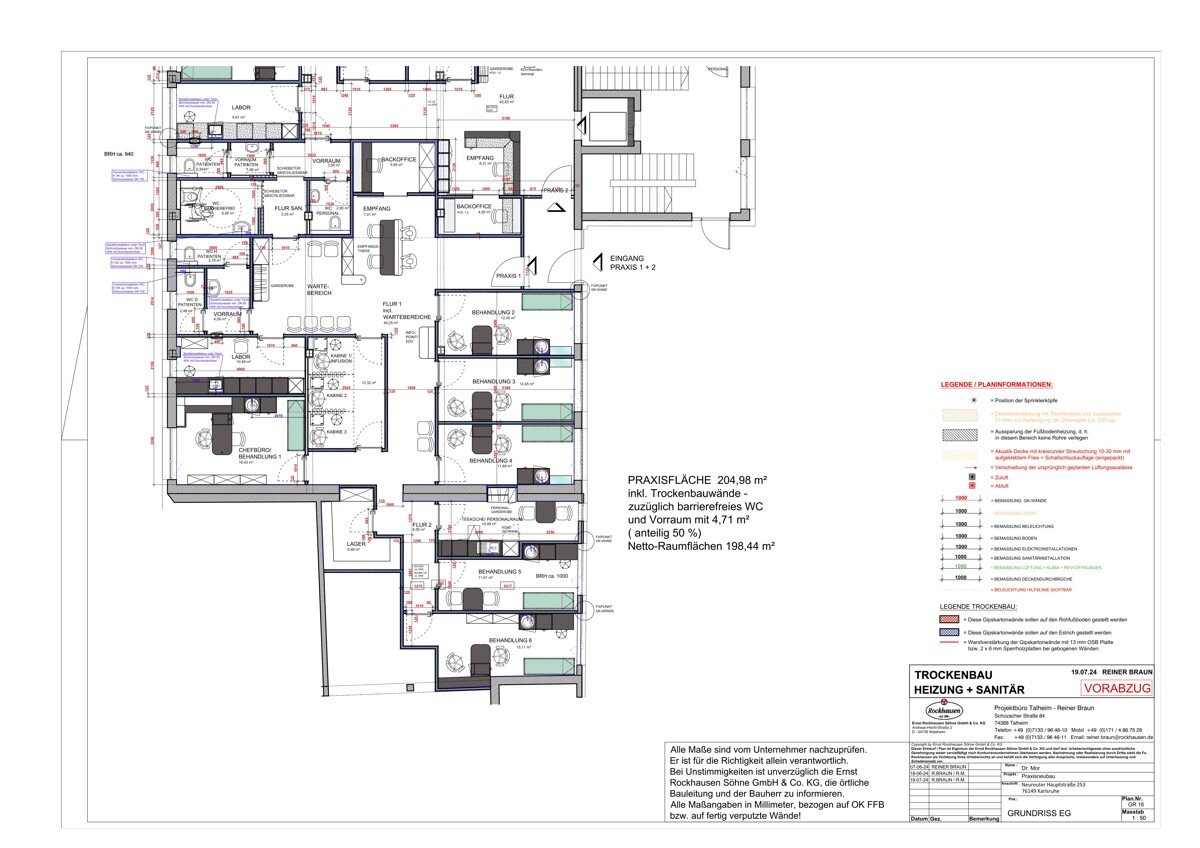 Praxisfläche zur Miete 8,51 € 200 m²<br/>Bürofläche Neureut - Nördlicher Teil Karlsruhe / Neureut 76149