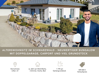 Bungalow zum Kauf 449.000 € 3 Zimmer 70,7 m² 1.194 m² Grundstück frei ab sofort Liftstrasse 61 Herrischried Herrischried 79737