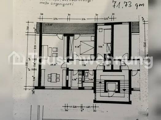 Wohnung zur Miete Tauschwohnung 1.150 € 3 Zimmer 71 m² 2. Geschoss Hadern München 80689