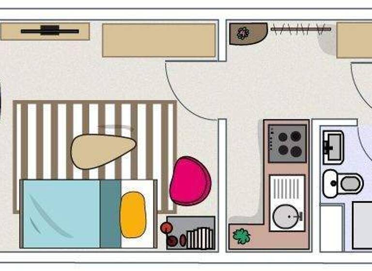 Wohnung zur Miete 228 € 1 Zimmer 24 m² 2. Geschoss Woldegker Straße 30 Katharinenviertel Neubrandenburg 17033