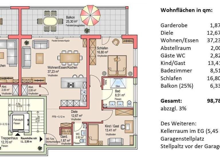 Wohnung zum Kauf - Erstbezug provisionsfrei 423.720 € 3,5 Zimmer 99 m² Tailfingen Albstadt 72461