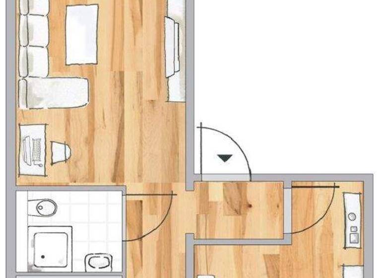 Wohnung zur Miete 369 € 2 Zimmer 49,9 m² EG frei ab sofort Taubners Gäßchen 10 Calau 03205