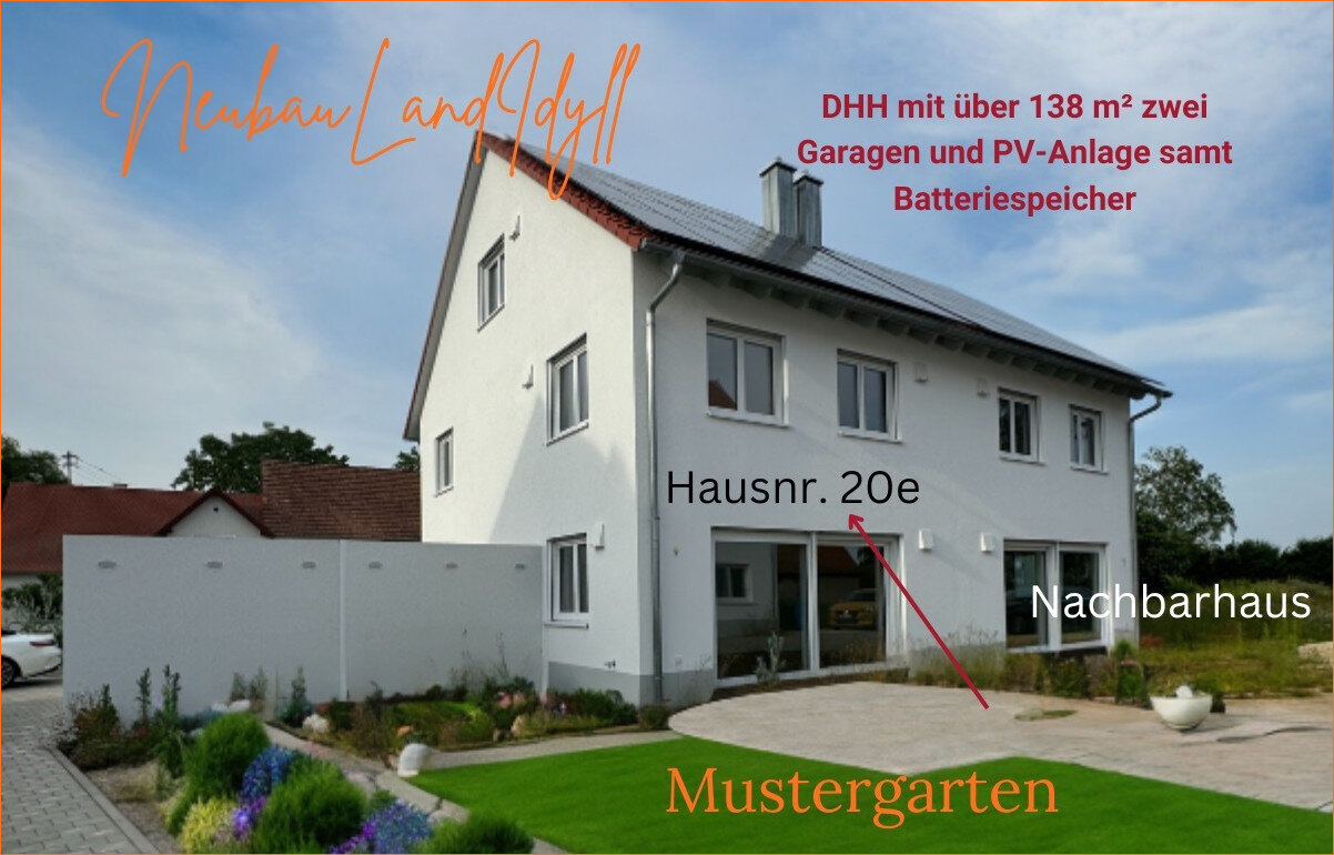 Doppelhaushälfte zum Kauf provisionsfrei 506.000 € 5 Zimmer 141,9 m²<br/>Wohnfläche 308,2 m²<br/>Grundstück Wolpertstetten 20e Wolpertstetten Blindheim / Wolpertstetten 89434