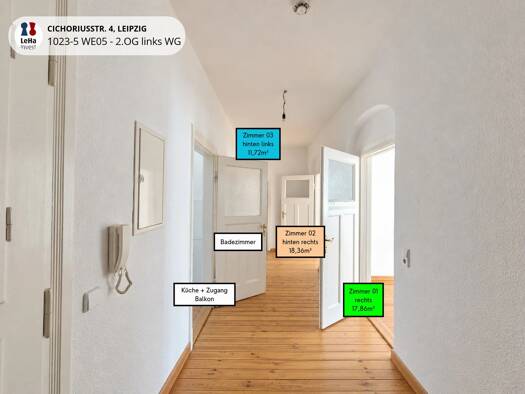 WG-Zimmer zur Miete 320 € 18 m² 2. Geschoss Cichoriusstraße 4 Anger-Crottendorf Leipzig 04318
