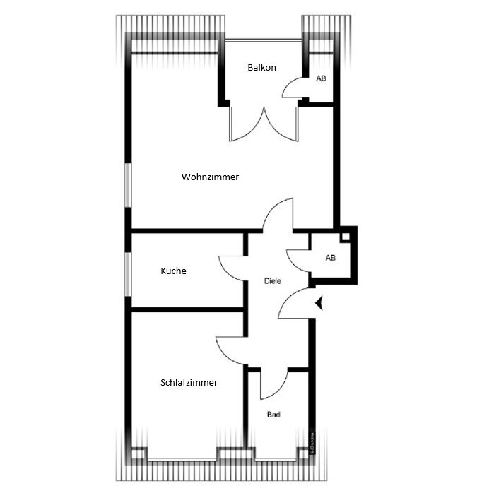 Wohnung zum Kauf 299.000 € 2 Zimmer 60 m²<br/>Wohnfläche 2.<br/>Geschoss Wellingsbüttel Hamburg 22391