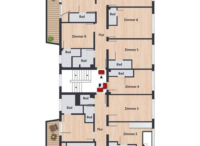 WG-Zimmer zur Miete 163 € 1 Zimmer 19,2 m² 2. Geschoss frei ab sofort Kleiststr. 35 Innenstadt Wolfsburg 38440