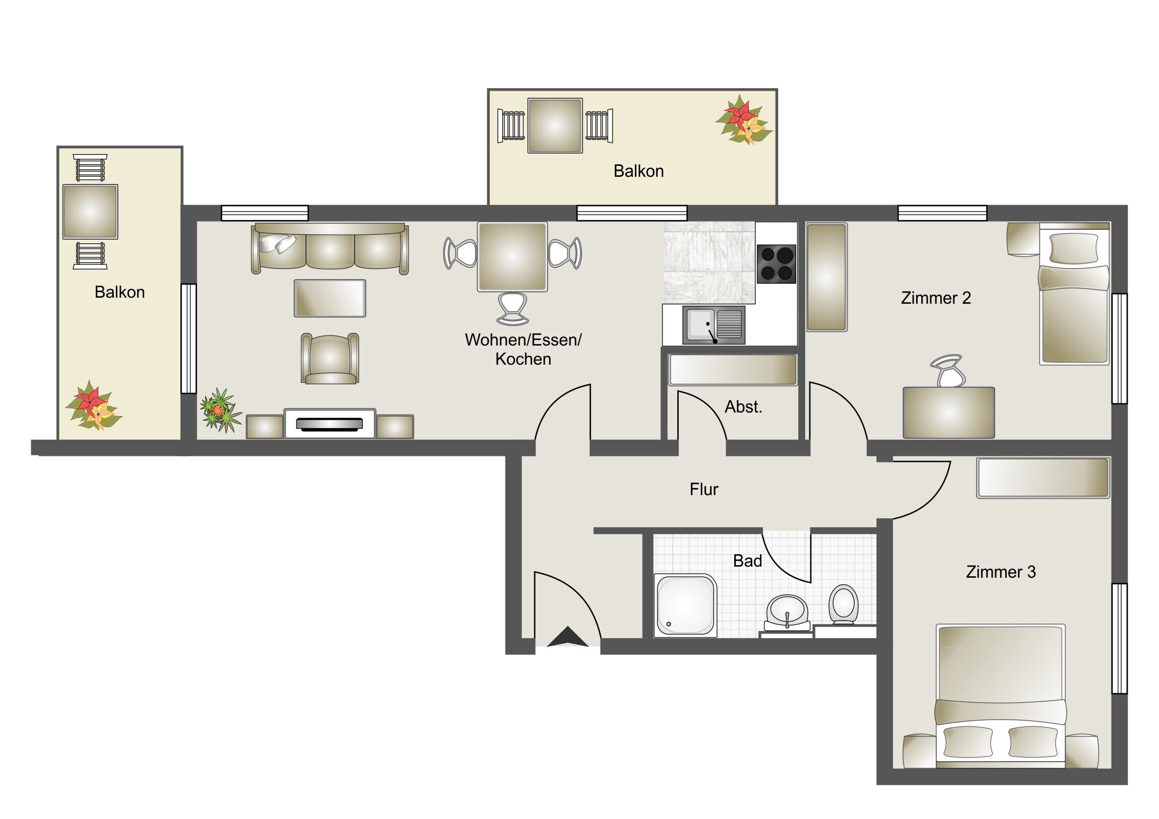 Wohnung zum Kauf 319.000 € 3 Zimmer 76,2 m²<br/>Wohnfläche 01.02.2025<br/>Verfügbarkeit Südbahnhof Marburg 35039