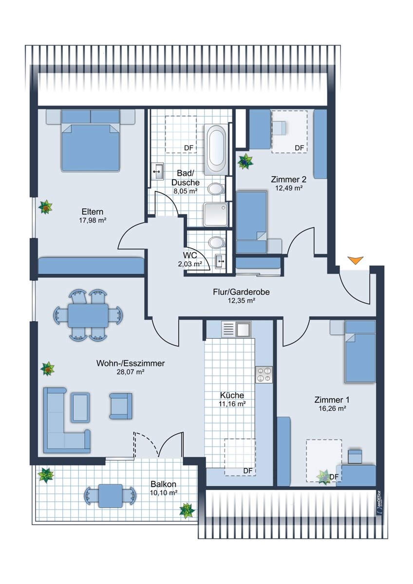 Wohnung zum Kauf 459.000 € 4 Zimmer 101 m²<br/>Wohnfläche Aich Aichtal 72631