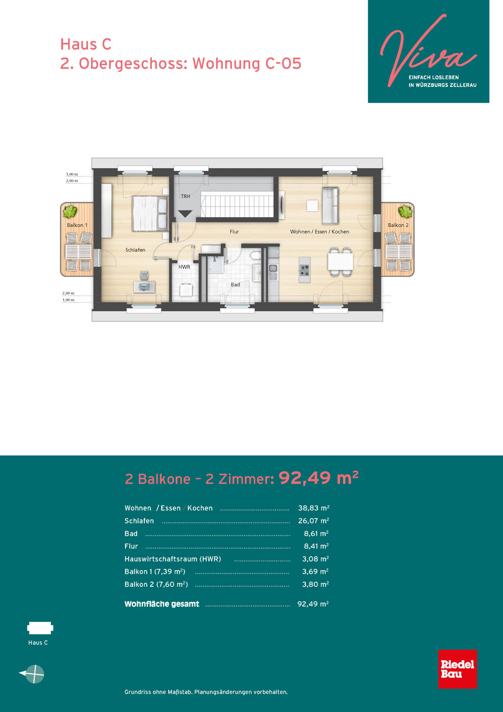 Wohnung zum Kauf provisionsfrei 603.000 € 2 Zimmer 92,5 m²<br/>Wohnfläche Zellerau Würzburg 97082