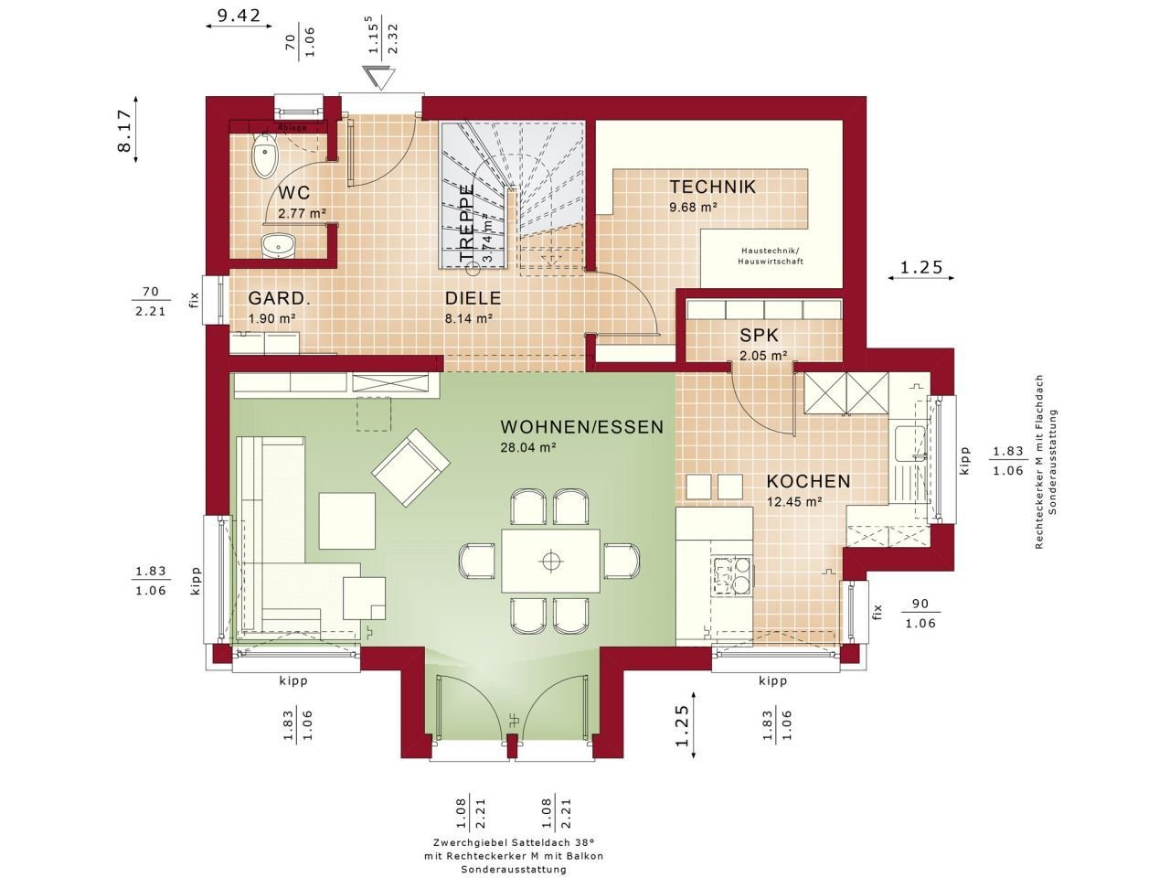 Haus zum Kauf 563.799 € 5 Zimmer 158 m²<br/>Wohnfläche 768 m²<br/>Grundstück Gronau Gronau 48599