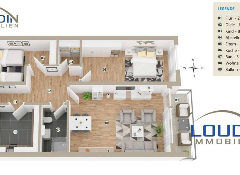 Wohnung zum Kauf 340.000 € 3 Zimmer 66,2 m²<br/>Wohnfläche EG<br/>Geschoss Brühl Freiburg im Breisgau 79108