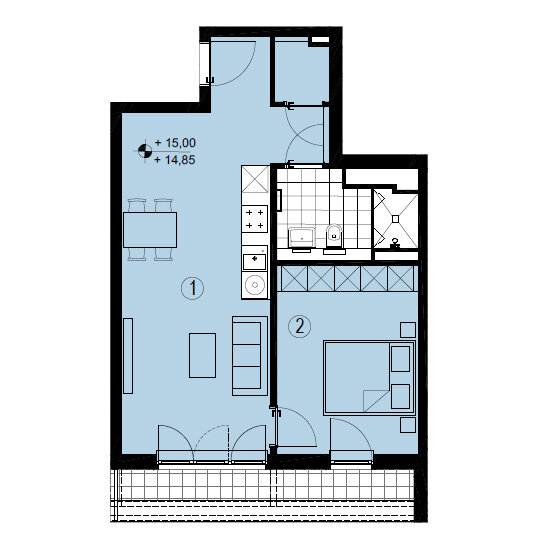 Wohnung zur Miete 1.150 € 2 Zimmer 54 m²<br/>Wohnfläche 5.<br/>Geschoss Degnerstraße 20 Alt-Hohenschönhausen Berlin 13053