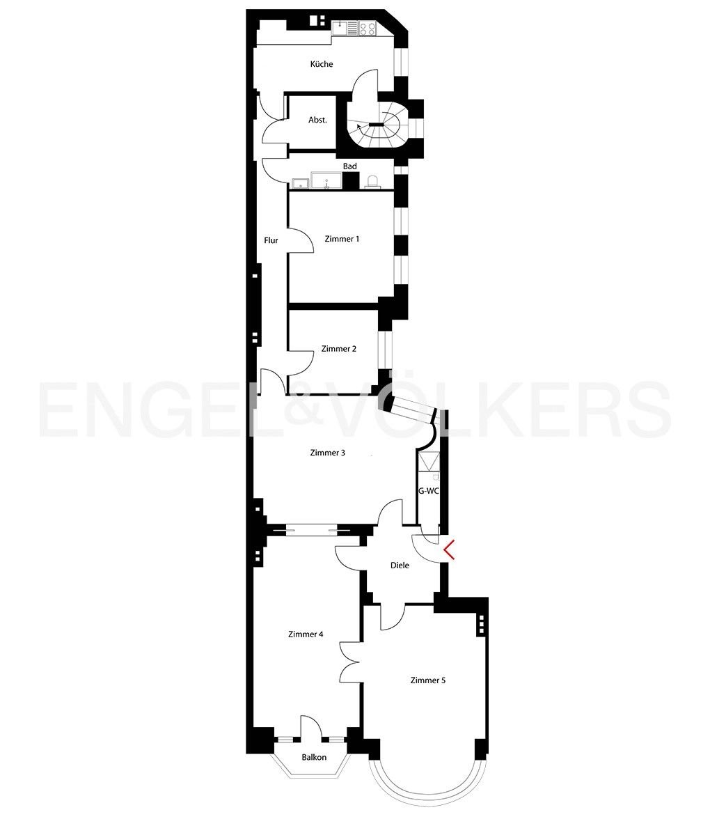 Wohnung zum Kauf 1.050.000 € 5 Zimmer 146 m²<br/>Wohnfläche 2.<br/>Geschoss Wilmersdorf Berlin 10717