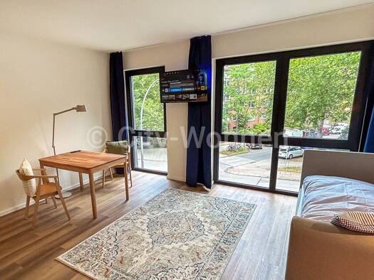 Wohnung zur Miete auf Zeit 1.250 € 1 Zimmer 35 m² frei ab sofort Walddörferstraße Wandsbek Hamburg 22041