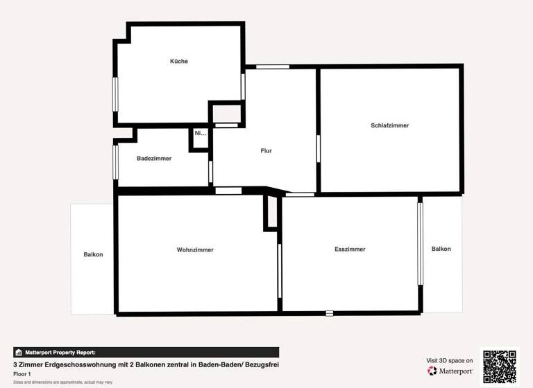 Wohnung zum Kauf 265.000 € 3 Zimmer 80 m² EG Innenstadt Baden-Baden 76530