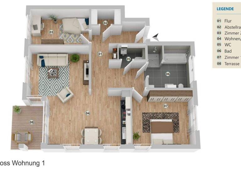 Wohnung zum Kauf - Erstbezug provisionsfrei 559.574 € 3 Zimmer 105,6 m² frei ab 01.04.2026 St. Jürgen Lübeck 23562
