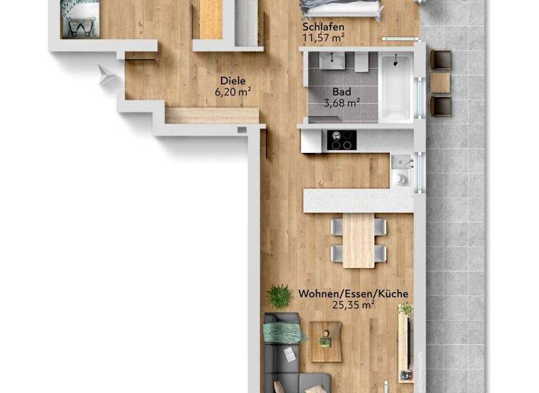 Wohnung zum Kauf 445.000 € 3 Zimmer 64 m² 2. Geschoss Partenkirchen Garmisch-Partenkirchen 82467