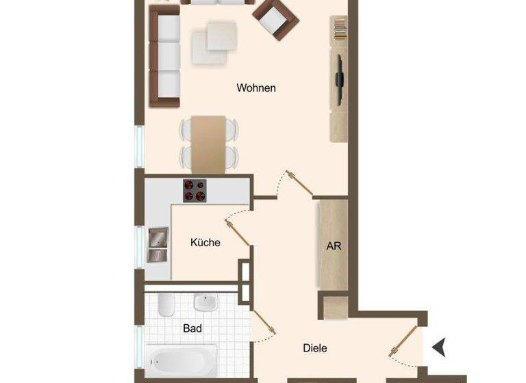 Wohnung zum Kauf 209.000 € 2 Zimmer 78 m² 1. Geschoss Mitte Delmenhorst 27749