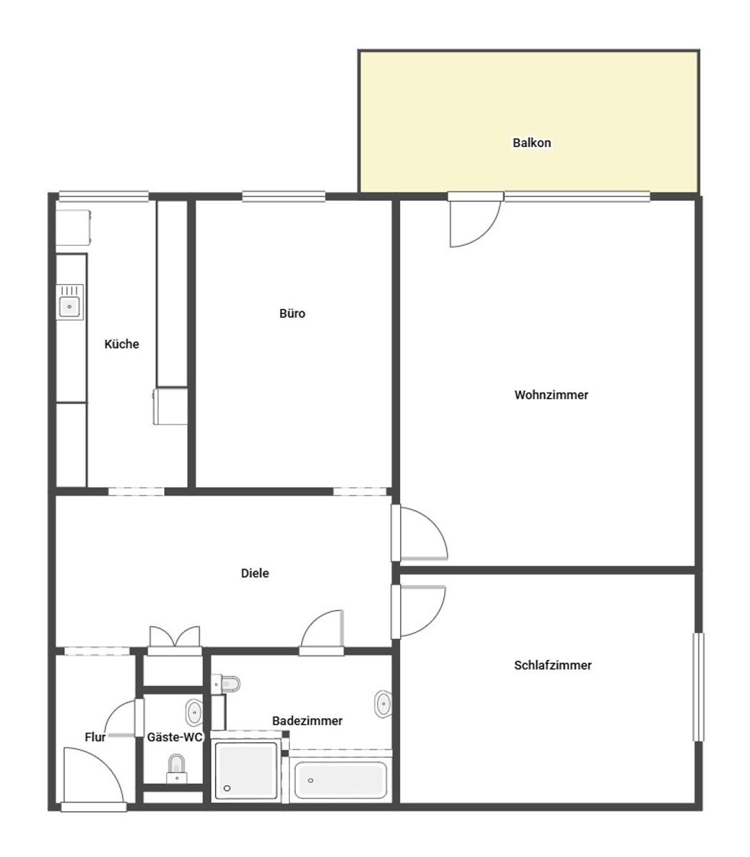 Wohnung zum Kauf 259.000 € 3 Zimmer 86,3 m²<br/>Wohnfläche 2.<br/>Geschoss Laudenbach 69514