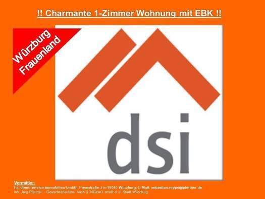 Wohnung zur Miete 380 € 1 Zimmer 28,6 m² EG frei ab 15.12.2025 Salvatorstr.1 Frauenland Würzburg 97074